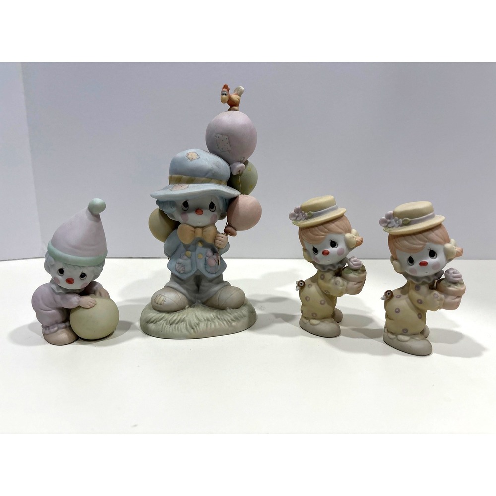 Precious Moments Clown Figurine Lot I Get A Bang Out Of You 12262 12238 Set of 4